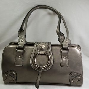 EUC Pewter LineaR Purse